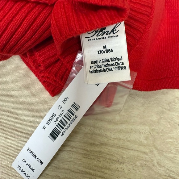 Pink x Frankie’s Bikinis Red Sweater - M - Picture 3 of 5